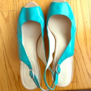 Beautiful teal colored stilettos